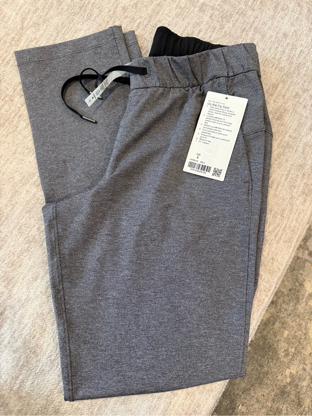 lululemon athletica Gray Track Joggers with Drawstring